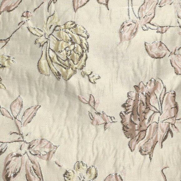 NWT Lulus Chic Shine Cream Metallic Floral Jacquard Mini Skirt - Picture 5 of 9